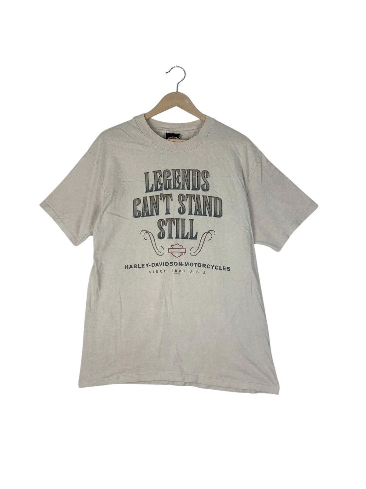 Harley Davidson × Vintage Vintage Y2K Harley Davidson /Legend can’t stand still Size US L / EU 52-54 / 3 - 1 Thumbnail