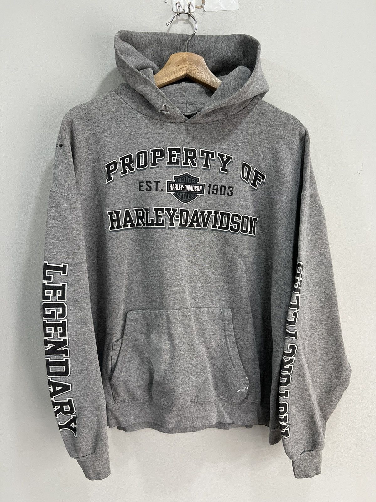 Harley Davidson Vintage Vintage Harley Davidson Hoodie sweater paint splatter Grailed