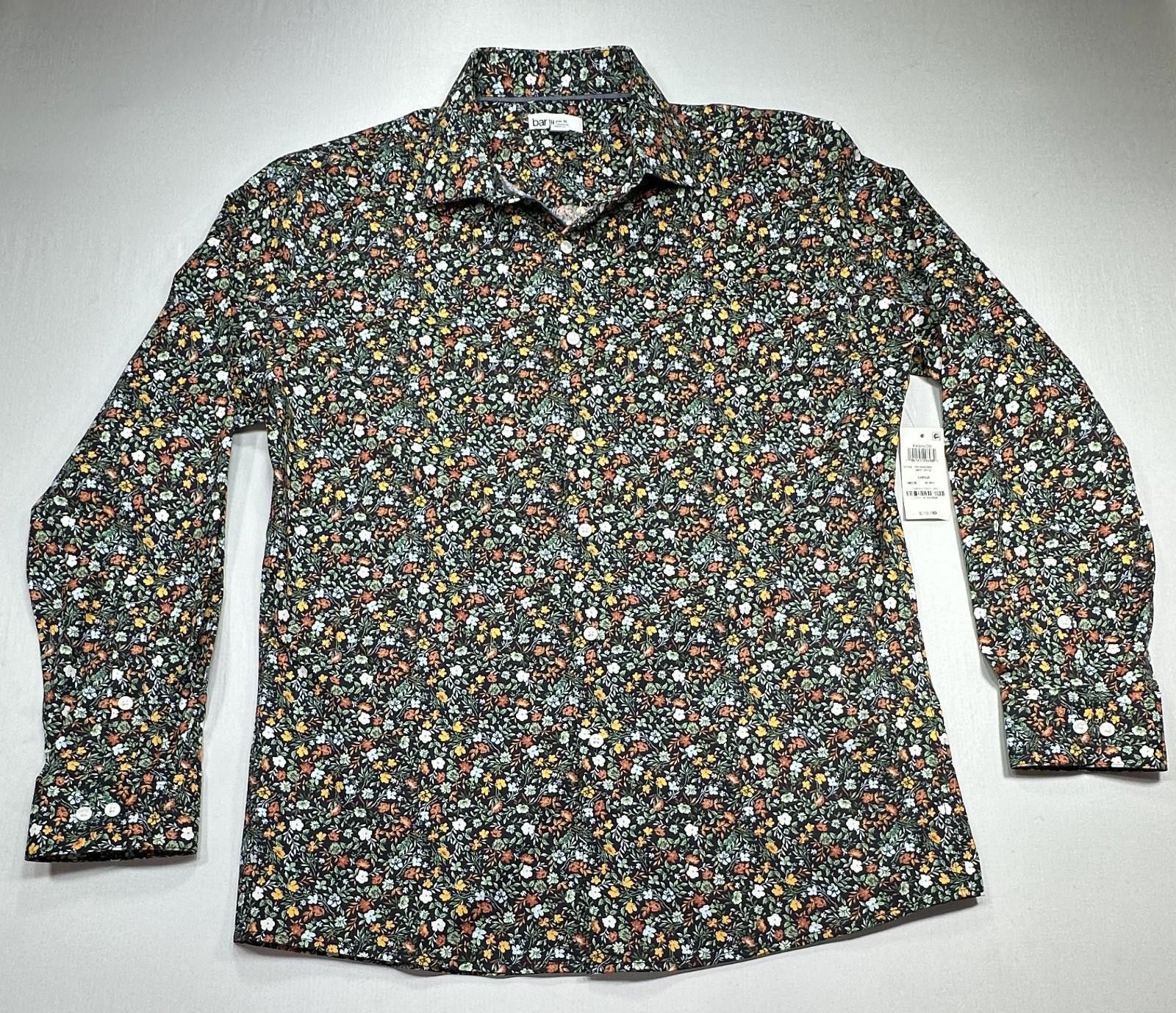 Bar III Bar III Stretch Slim Floral Button Down Large 16/16.5 Size US L / EU 52-54 / 3 - 1 Thumbnail