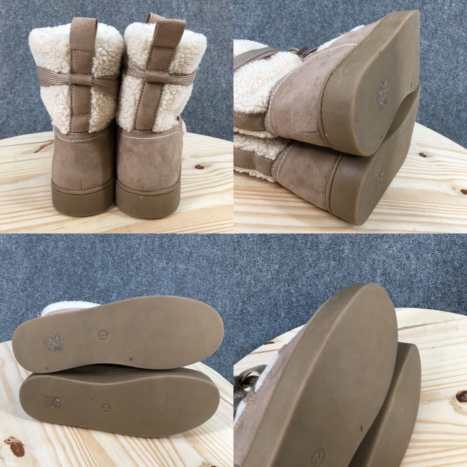 Vintage Universal Thread Winter Boots Women 8.5 Brown Birgitte Laced Up Comfort Faux Fur Boots Size US 9 / IT 39 - 9 Thumbnail