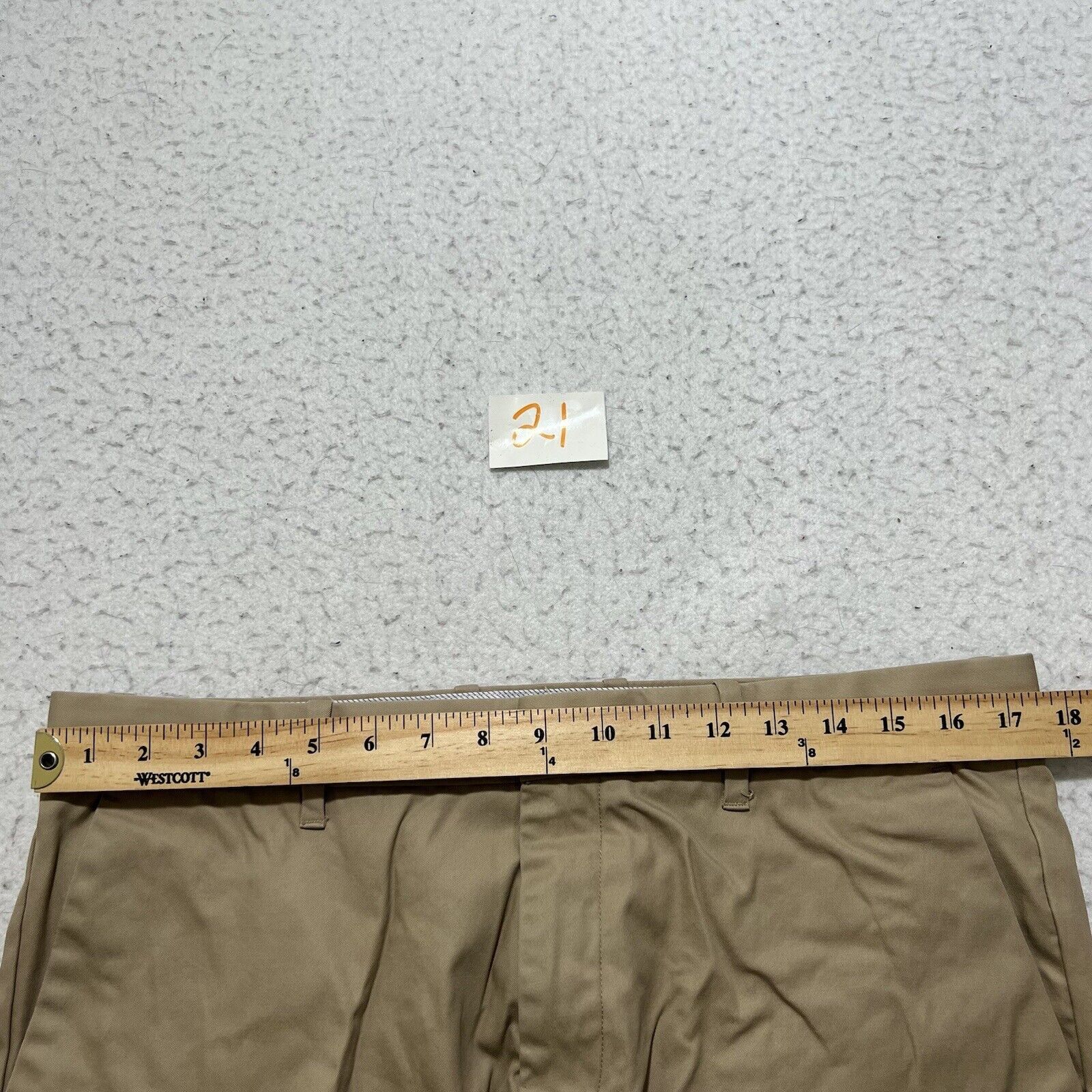 Gap GAP 34x29 Khaki Flat Front Pants Tan Brown Workwear Slacks Size US 34 / EU 50 - 9 Thumbnail