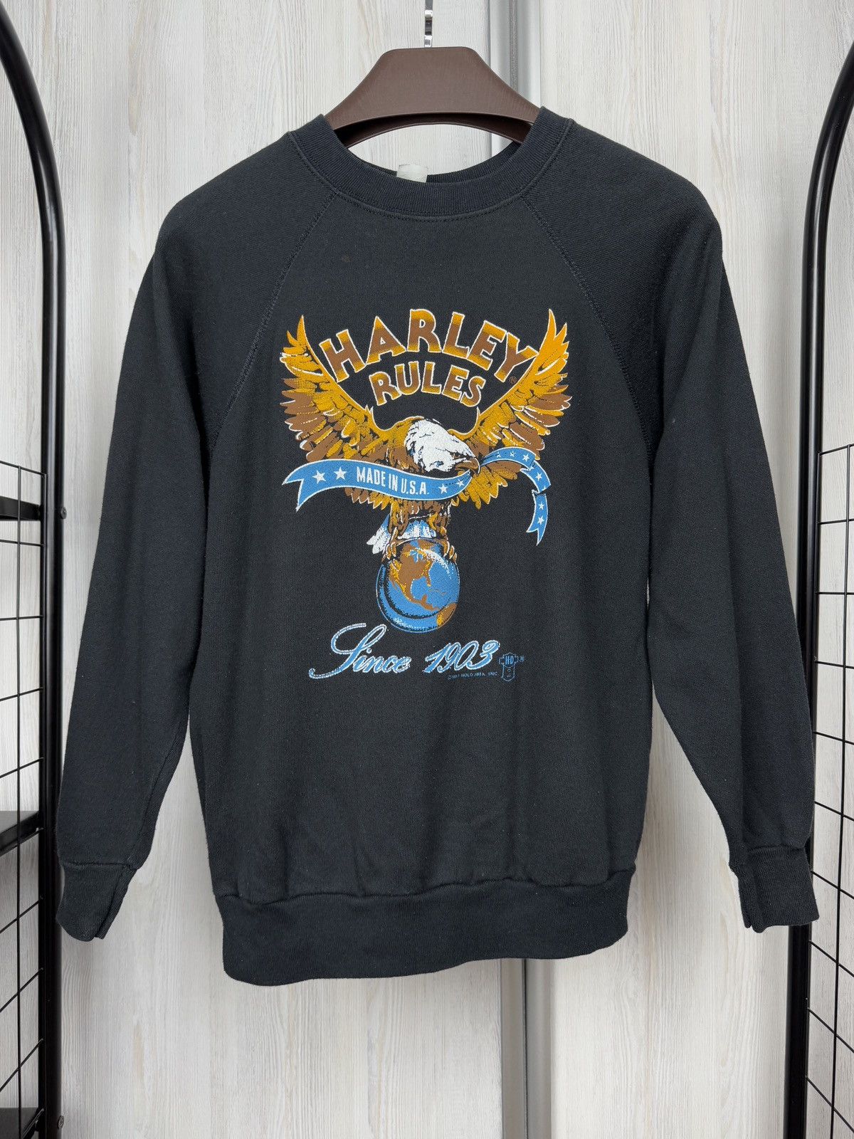 Tultex Tultex Vintage 1987 Harley-Davidson Rules USA sweatshirt 