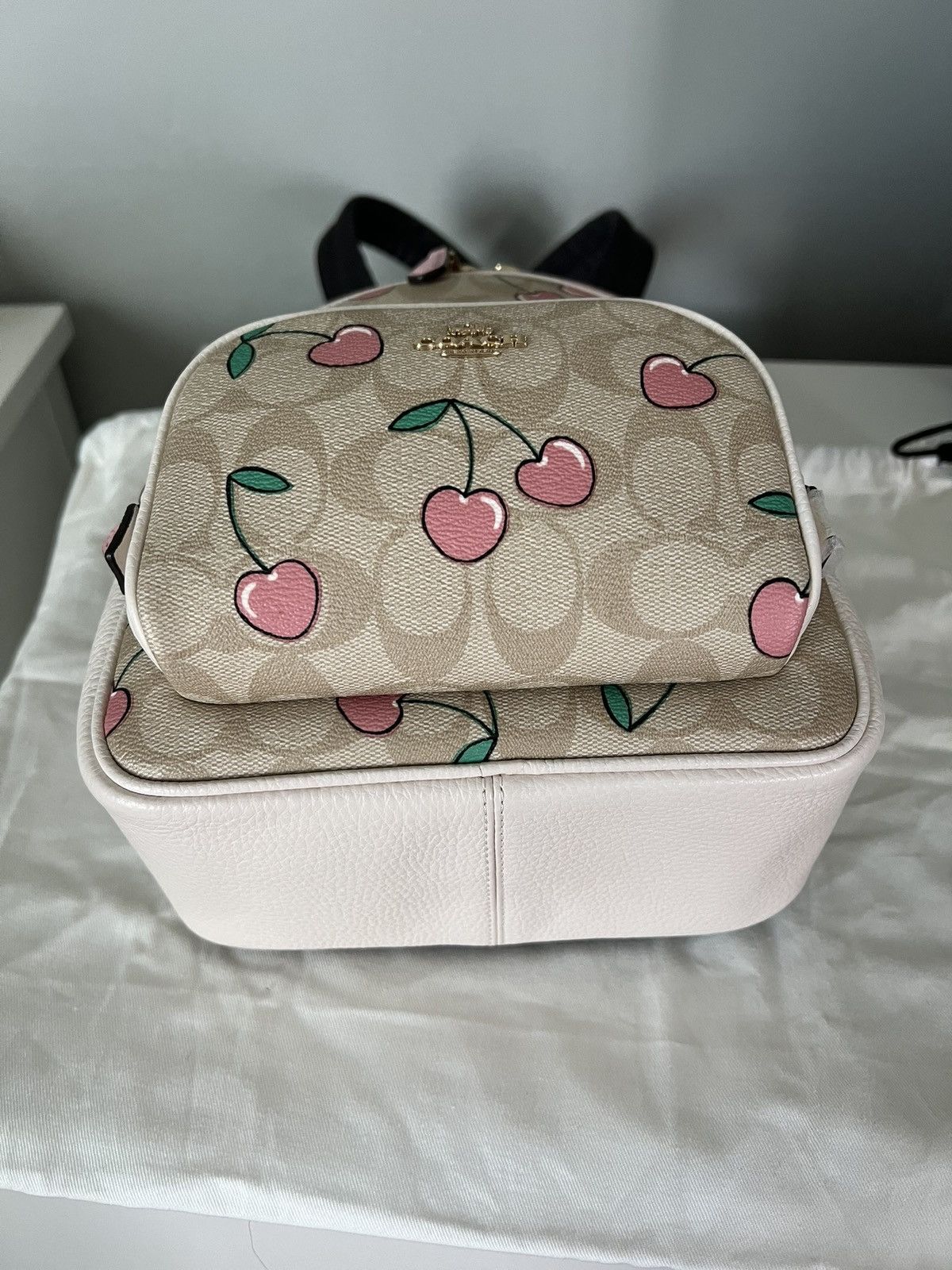Coach Coach Mini Court Backpack With Heart CherryPrint Size ONE SIZE - 9 Thumbnail
