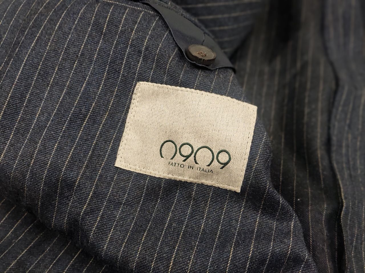 Other 0909 Fatto in Italy Design Blue Striped Blazer Jacket Size US M / EU 48-50 / 2 - 18 Thumbnail