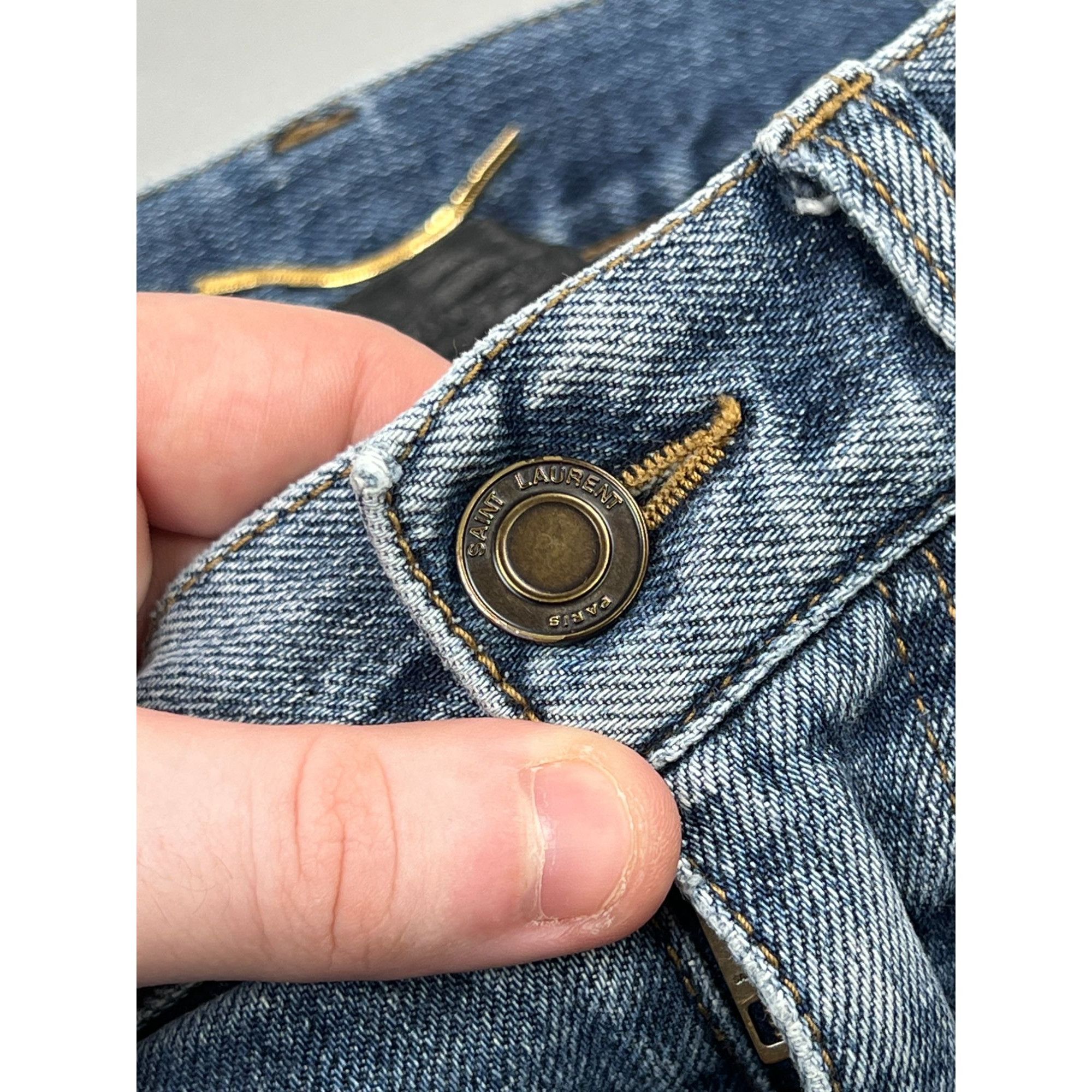 Hedi Slimane × Saint Laurent Paris Saint Laurent D26 By Hedi Slimane Denim Jeans Pants (Y0798) Size 27" / US 4 / IT 40 - 5 Thumbnail