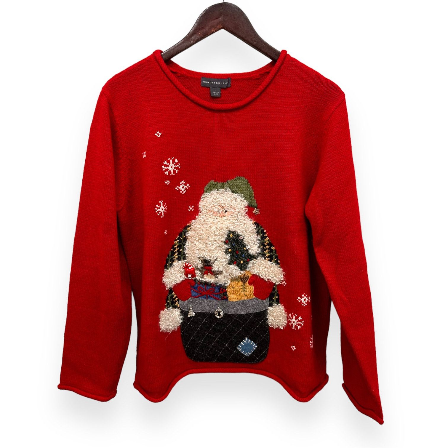 Northern Isles Northern Isles Embroidered Knit Santa Sweater Size Large Size L / US 10 / IT 46 - 1 Thumbnail