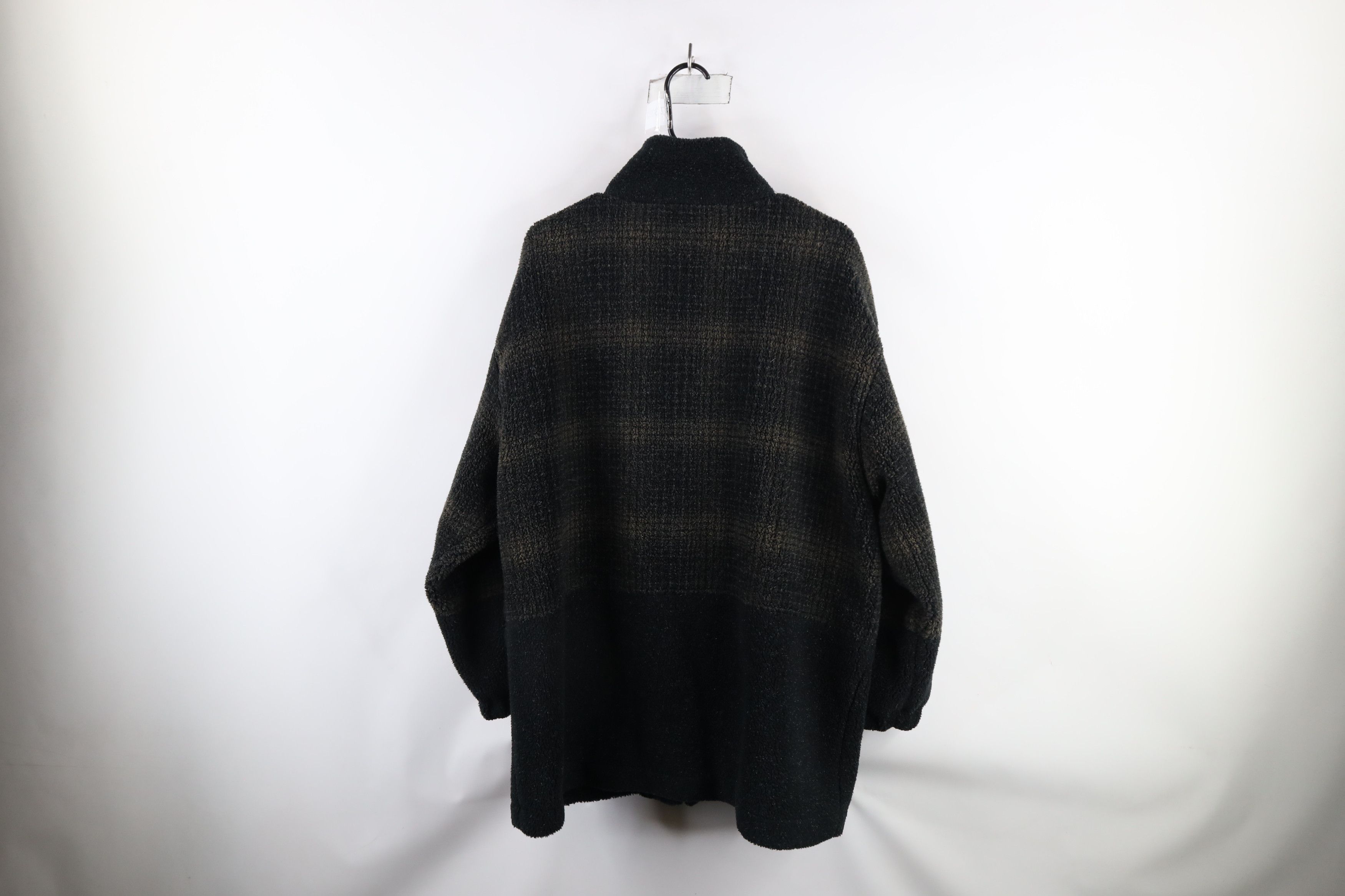Vintage Vintage 90s Streetwear Pile Fleece Full Zip Jacket Plaid Size US M / EU 48-50 / 2 - 10 Thumbnail
