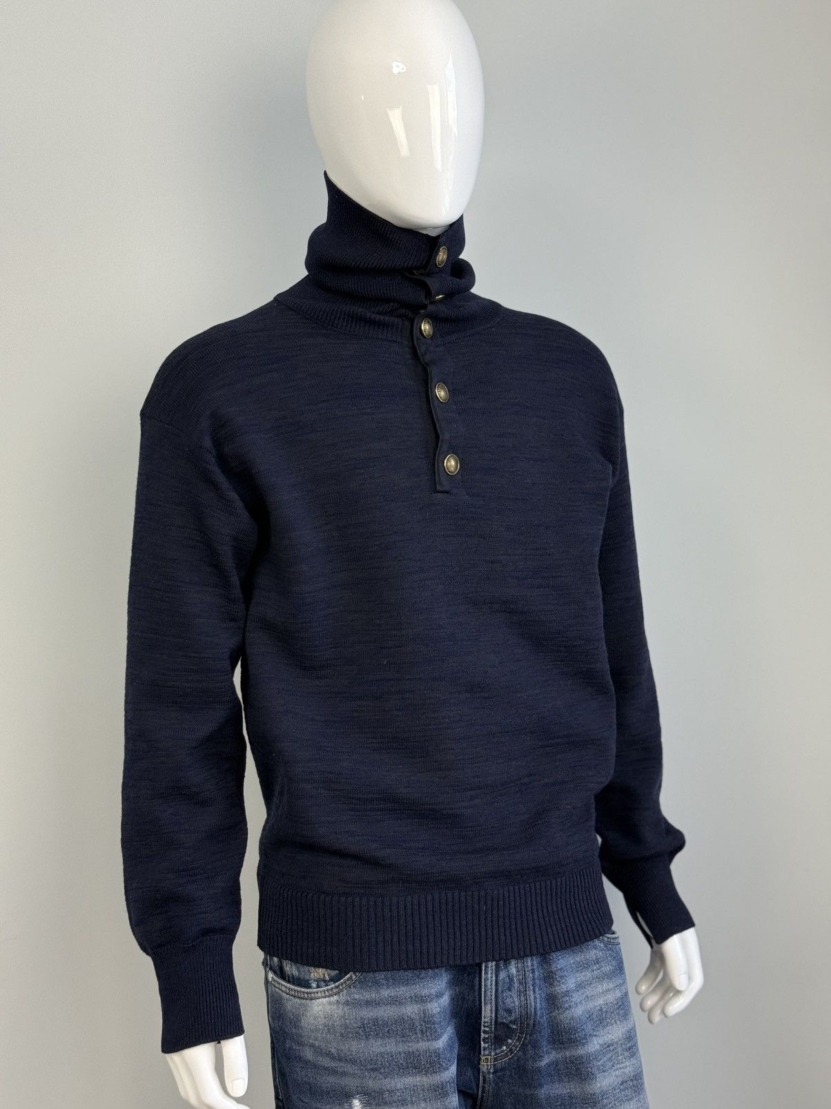 Burberry Prorsum Burberry Prorsum Wool Fall 2010 Button Turtleneck Sweater Size US L / EU 52-54 / 3 - 2 Thumbnail