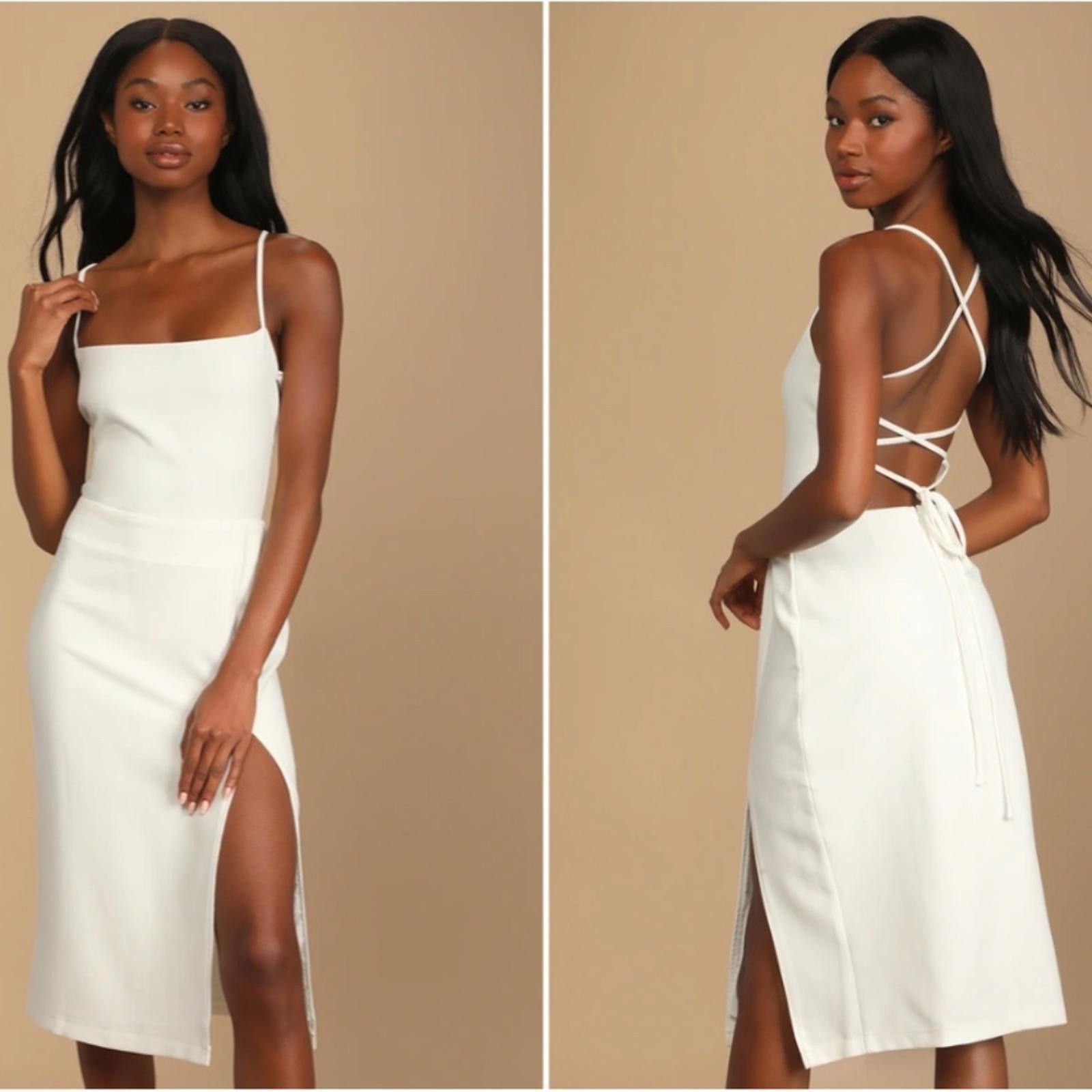 Lulus LULU's Wedding Engagement Bachelorette Bridal Sexy Midi Size M / US 6-8 / IT 42-44 - 4 Thumbnail