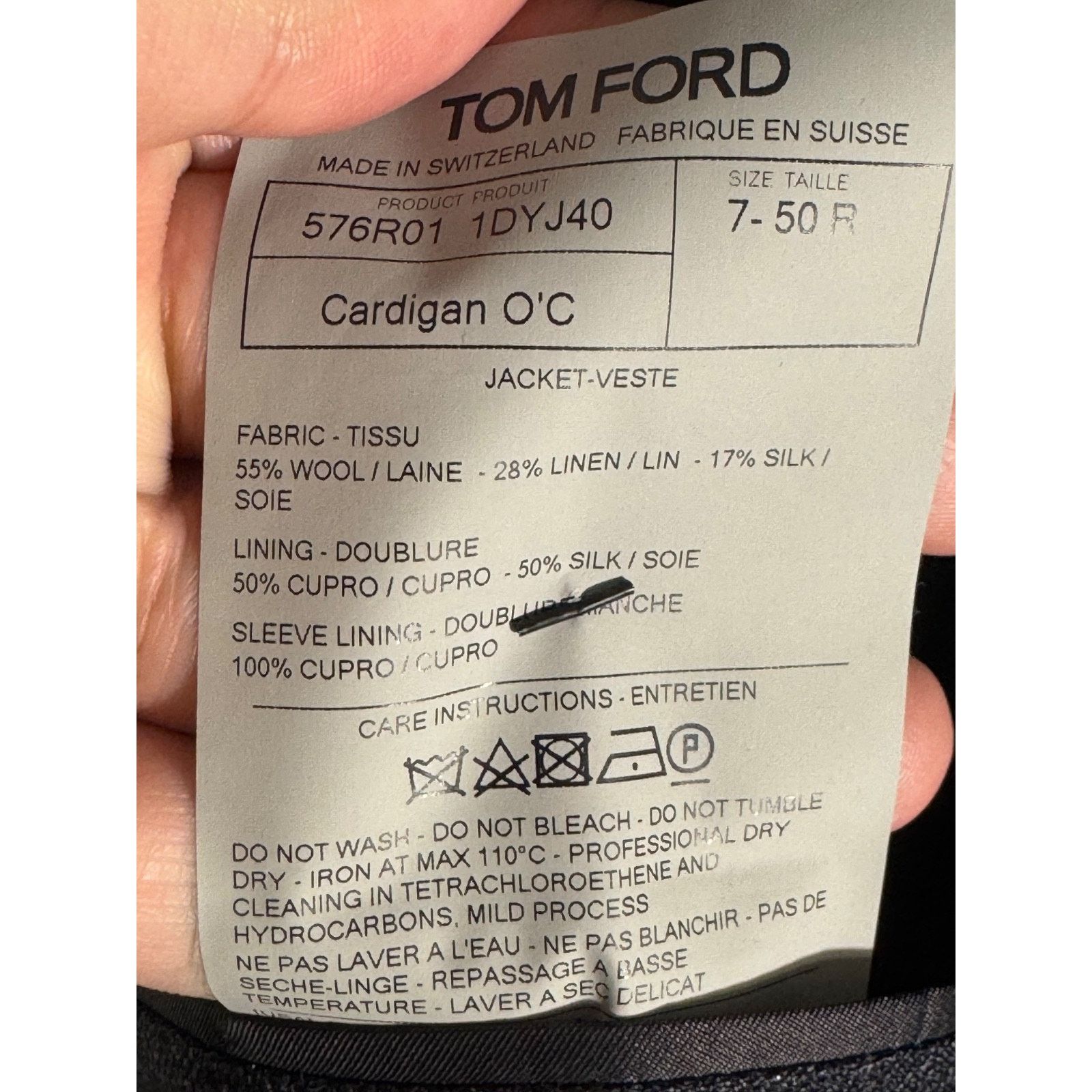 Tom Ford Tom Ford NWOT Sport jacket Blazer Charcoal Gray Linen Si 40R Size 40R - 5 Thumbnail