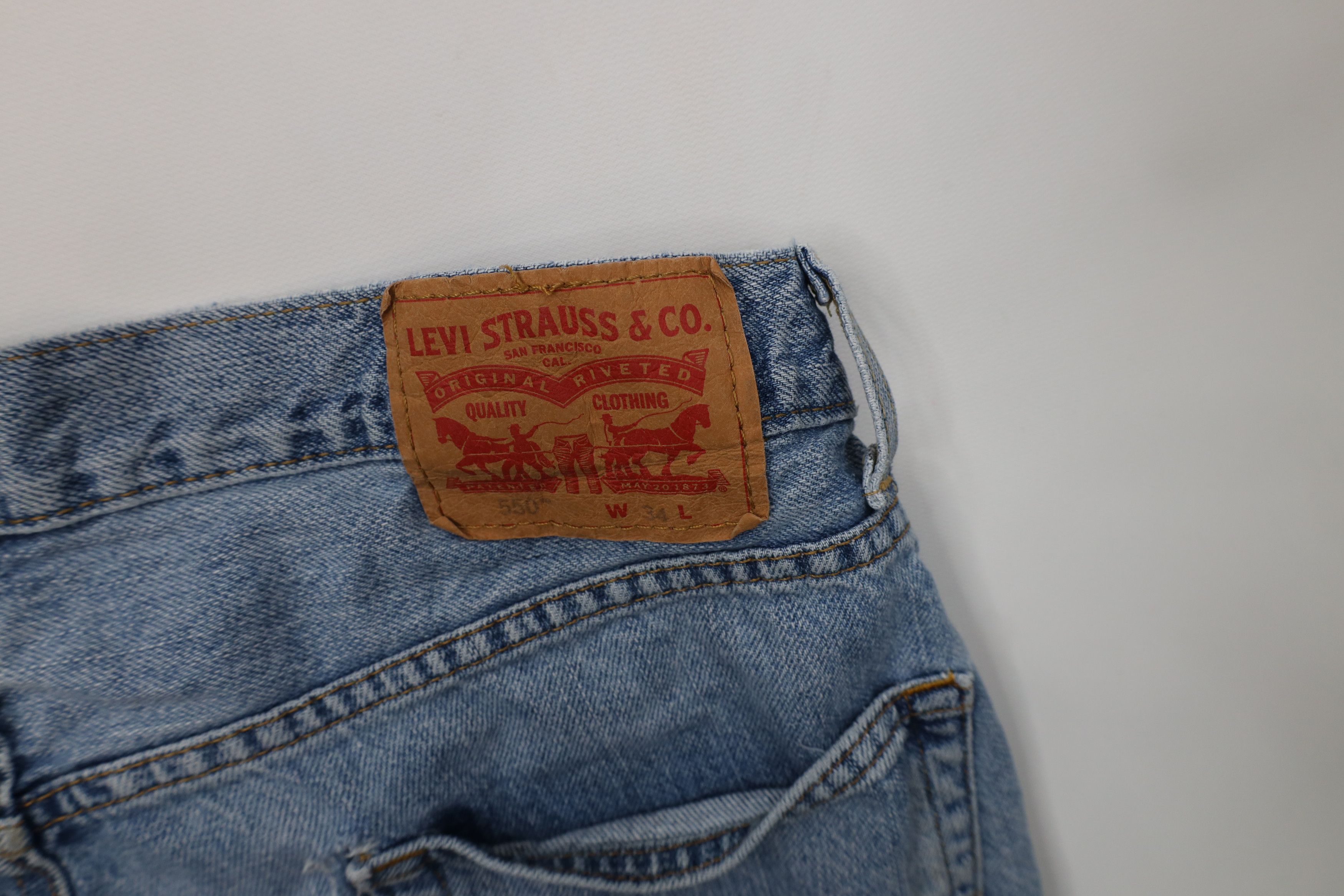 Levi's Vintage Y2K Levis 550 Relaxed Fit Denim Jean Shorts Jorts Size US 34 / EU 50 - 14 Thumbnail