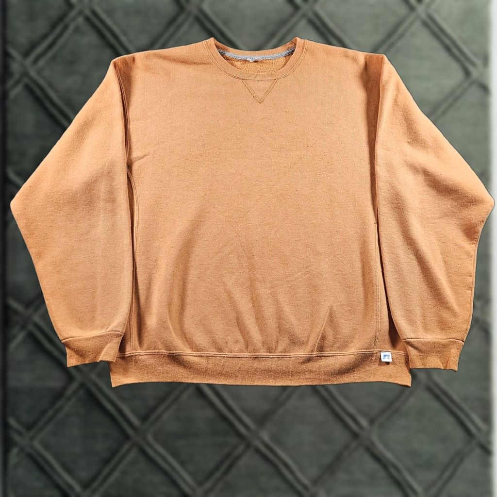 Russell Athletic VINTAGE Russell Athletic Sweatshirt Mens XL Orange Fleece Crewneck Pullover Logo 90s Size US XL / EU 56 / 4 - 1 Thumbnail