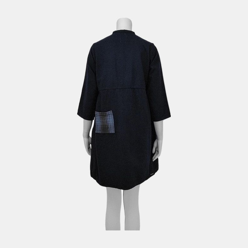 Visvim VisVim Women's Dark Blue Silk Long-Sleeve Dress Size L / US 10 / IT 46 - 1 Thumbnail
