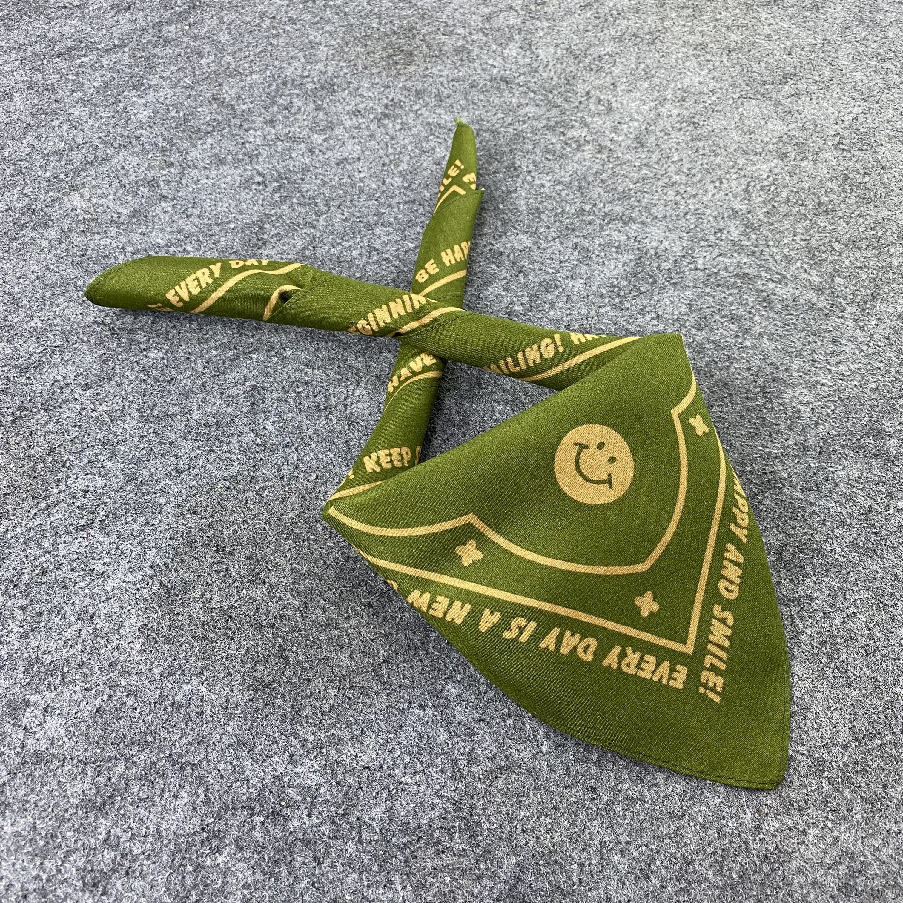 Japanese Brand Smile Face Monogram Handkerchief /Bandana /Neckerchief-B1393 Size ONE SIZE - 1 Thumbnail