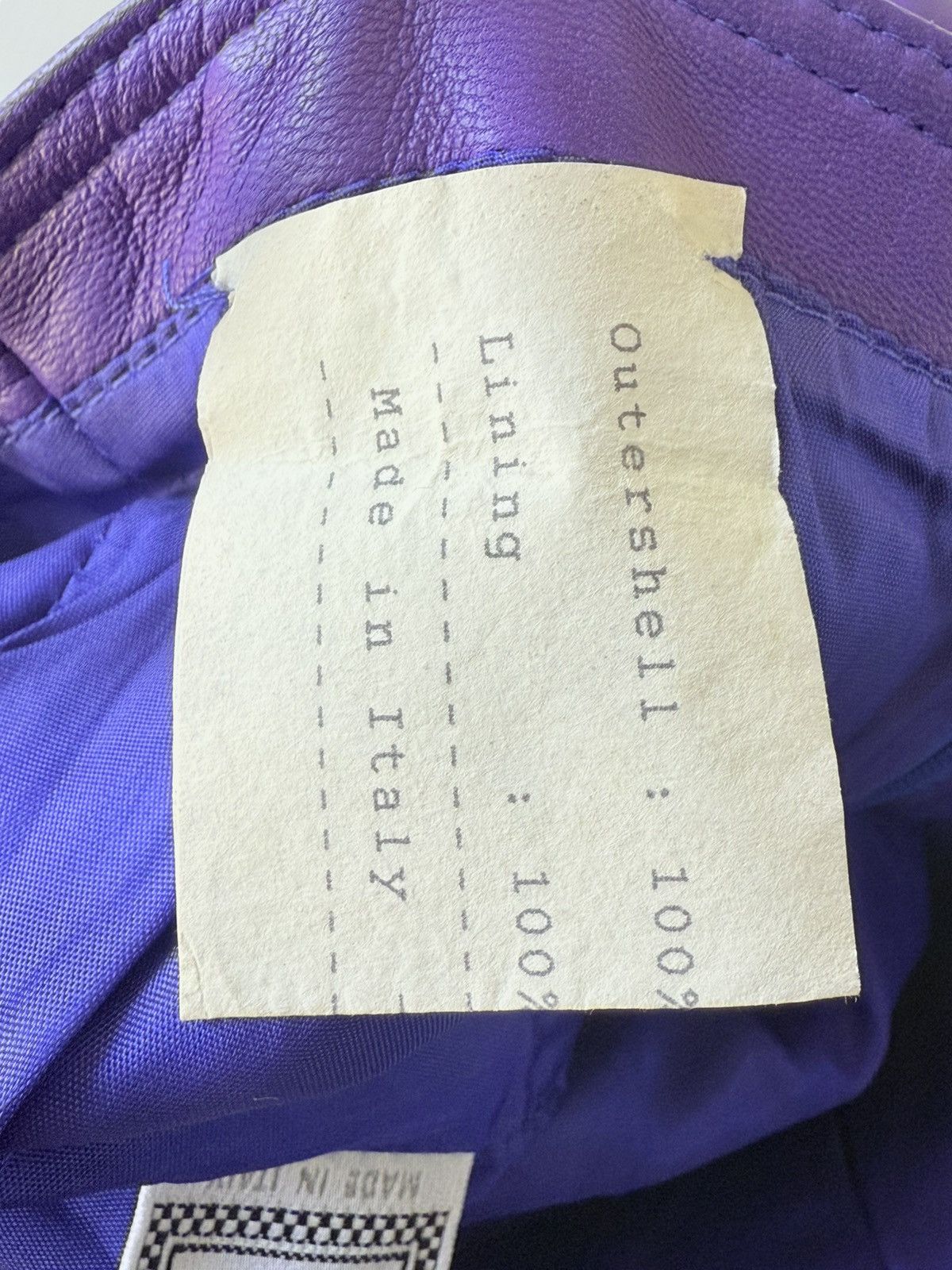 Versace Gianni Versace 1996 F/W Purple Leather Belted Shift Dress Size XS / US 0-2 / IT 36-38 - 11 Thumbnail