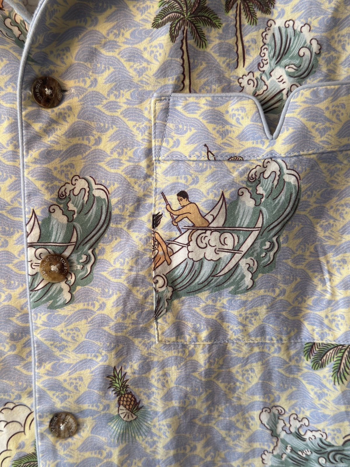 Tombolo Tombolo "Playa of Eden" Hawaiian shirt Size US L / EU 52-54 / 3 - 2 Thumbnail