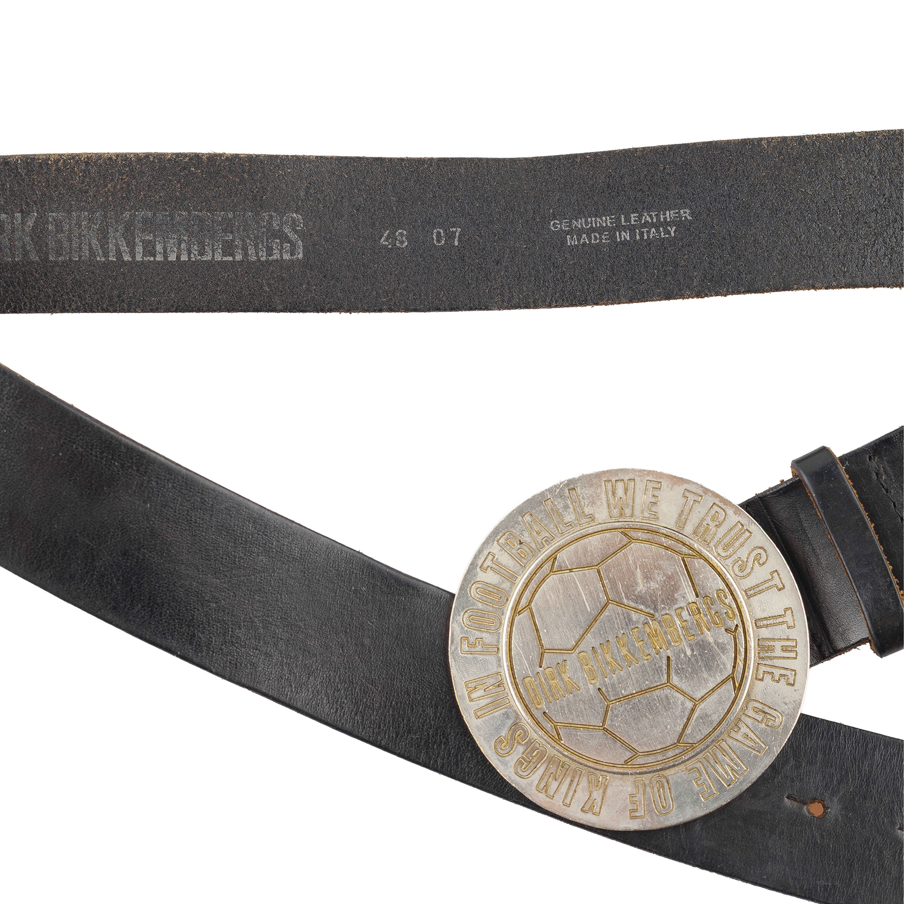 Dirk Bikkembergs Dirk Bikkembergs Football Buckle Leather Belt Size ONE SIZE - 3 Thumbnail