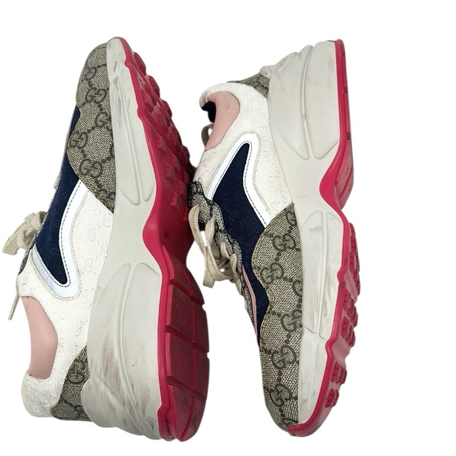 Gucci Gucci Rhyton GG Canvas Monogram Low Top Sneakers Size 38.5 Size US 8.5 / IT 38.5 - 12 Thumbnail