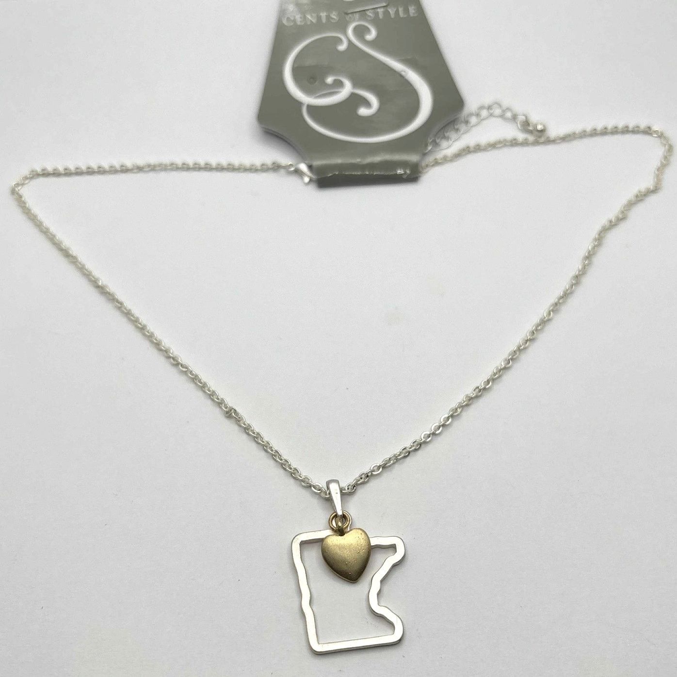 Other Silver & Gold Heart Minnesota Necklace Size ONE SIZE - 3 Thumbnail