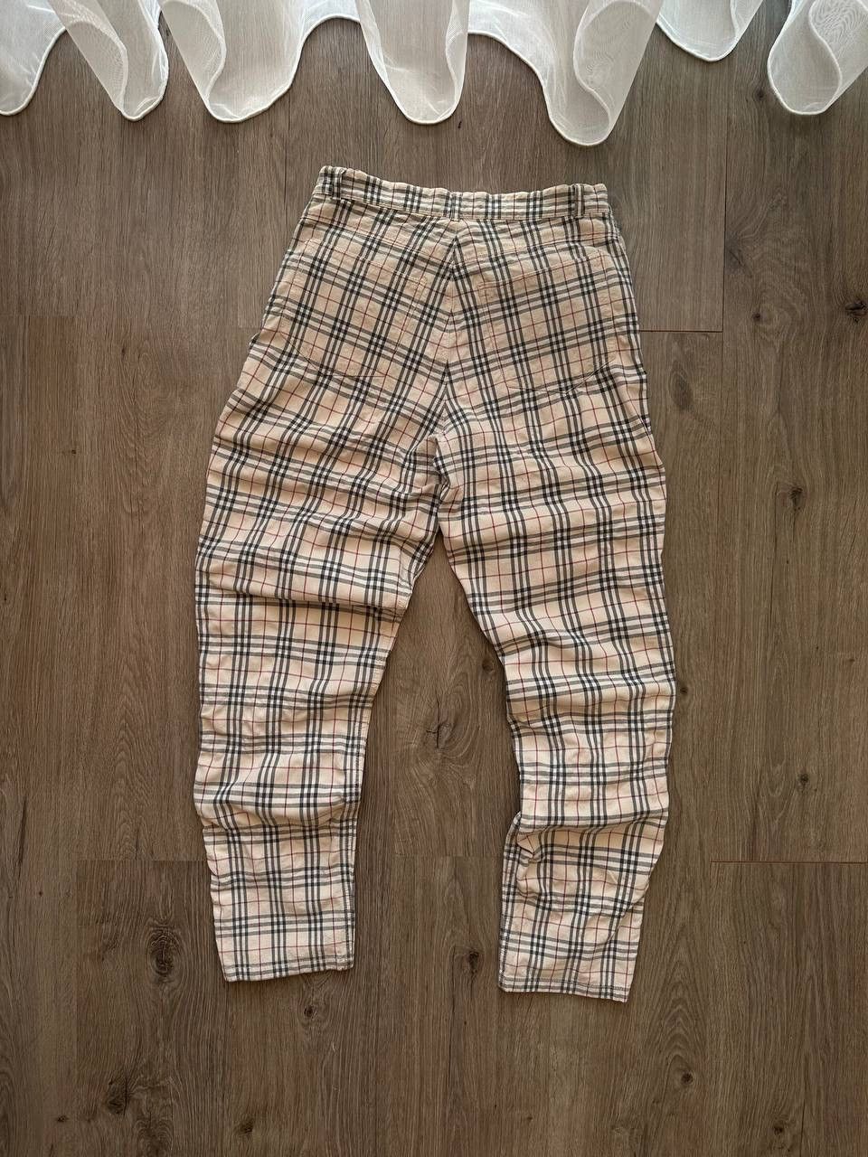 Burberry × Vintage Vintage Burberry Beige Nova Check Pants Size US 31 - 18 Thumbnail