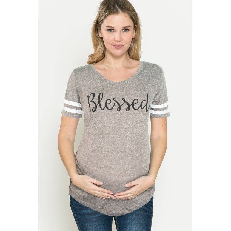 Other Maternity T-Shirt "Blessed" Slogan Short Sleeve Casual Fit M Size M / US 6-8 / IT 42-44 - 2 Thumbnail