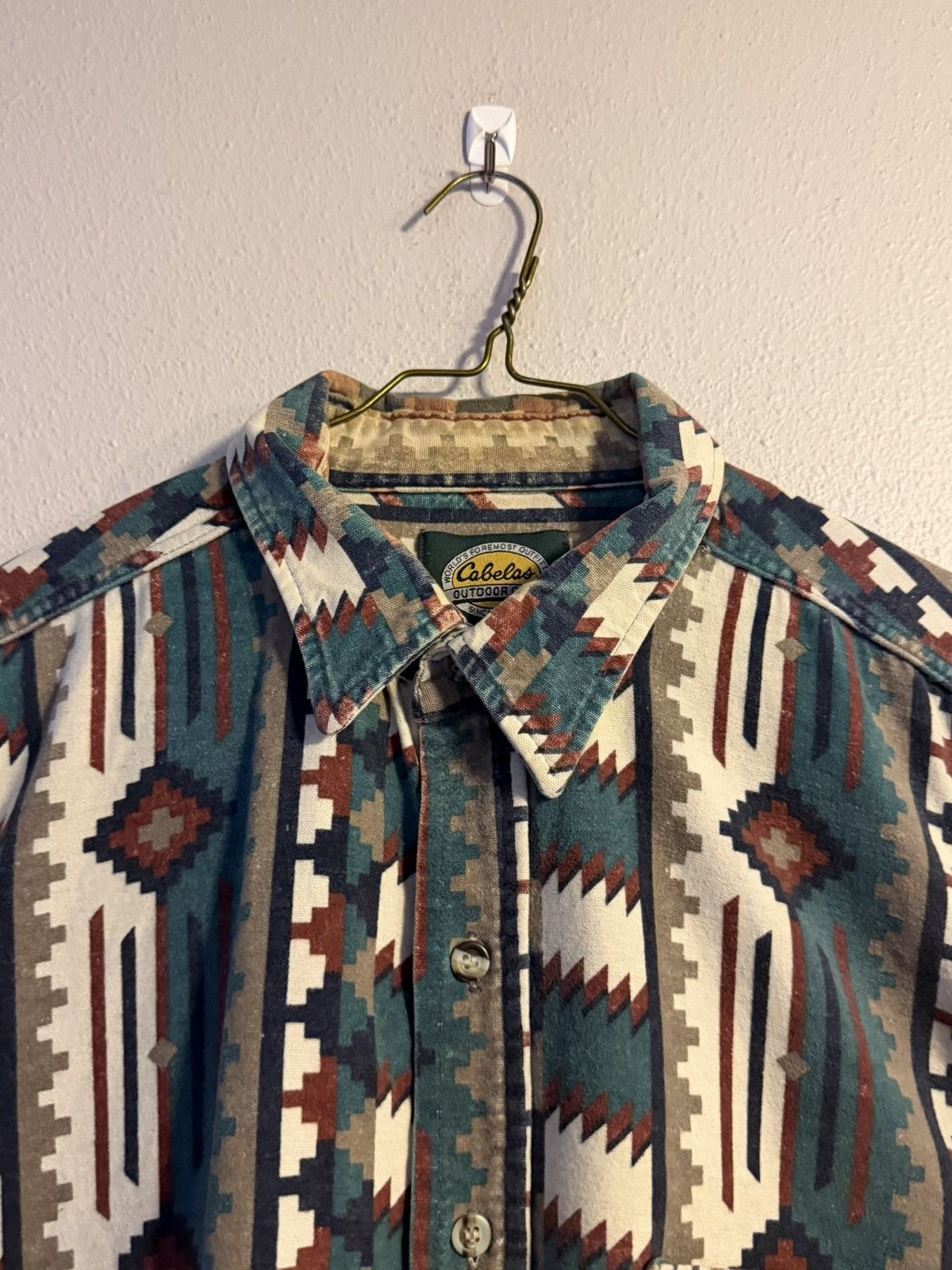 Cabelas vtg 90s aztec western button up shirt fits XL Size US XL / EU 56 / 4 - 3 Thumbnail