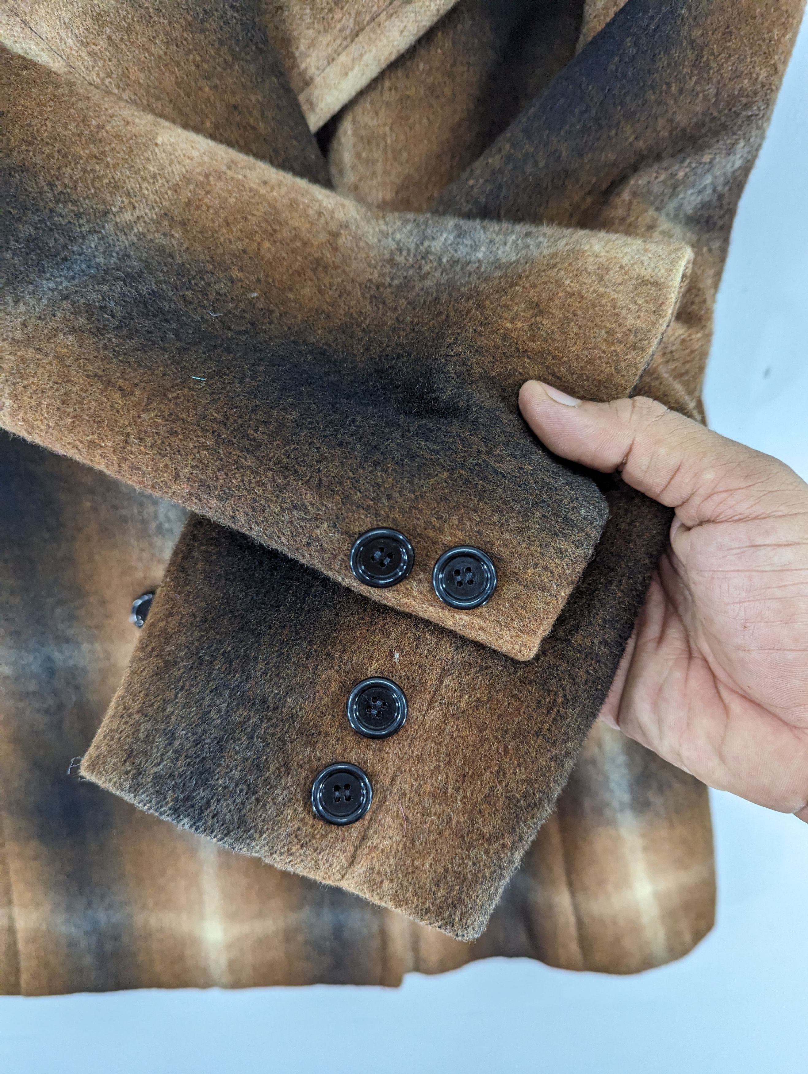 Japanese Brand 🔥Mimatsu Japanese Brand Shadow Plaid Double Breasted Jacket Size M / US 6-8 / IT 42-44 - 8 Thumbnail