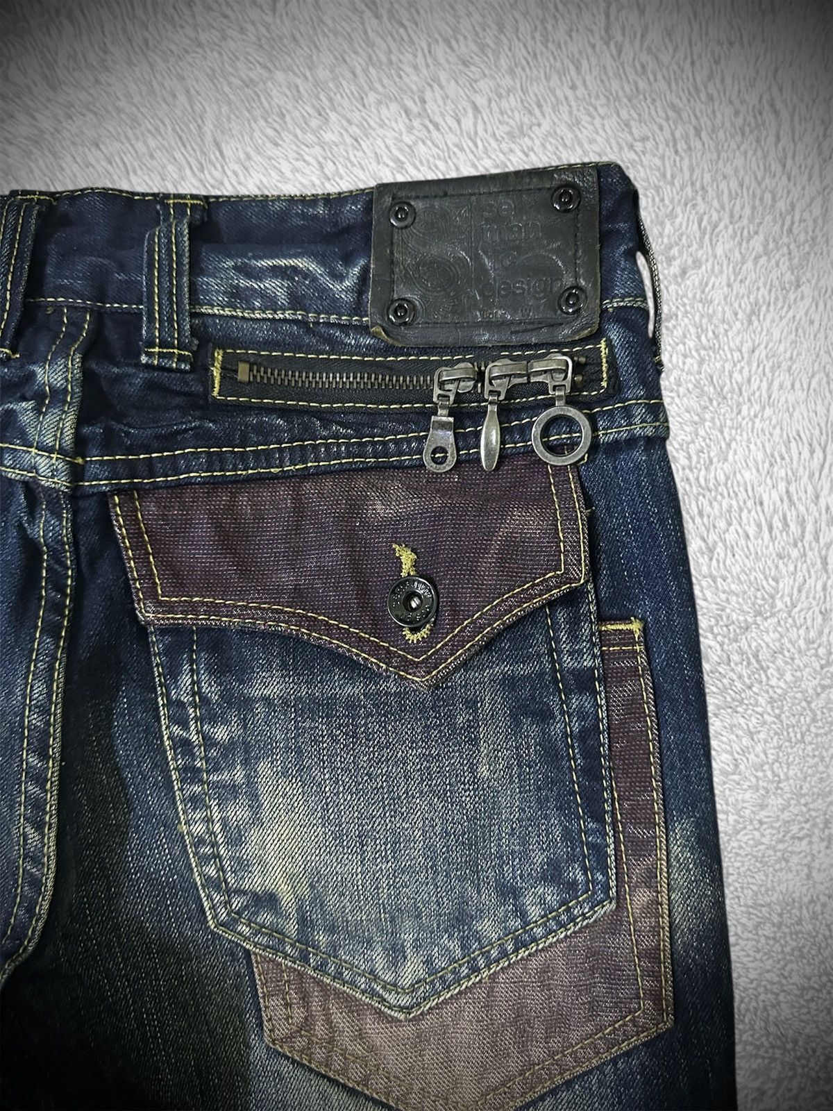 If Six Was Nine rare japanese brand semantic design bondage flare jeans Size US 31 - 9 Thumbnail