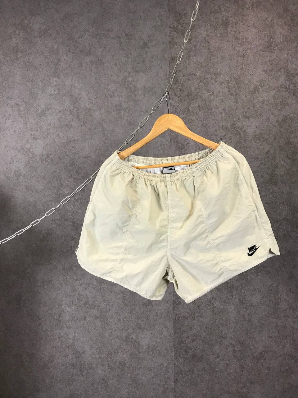 Nike × Vintage Nike swoosh vintage nylon shorts Size US 34 / EU 50 - 1 Thumbnail