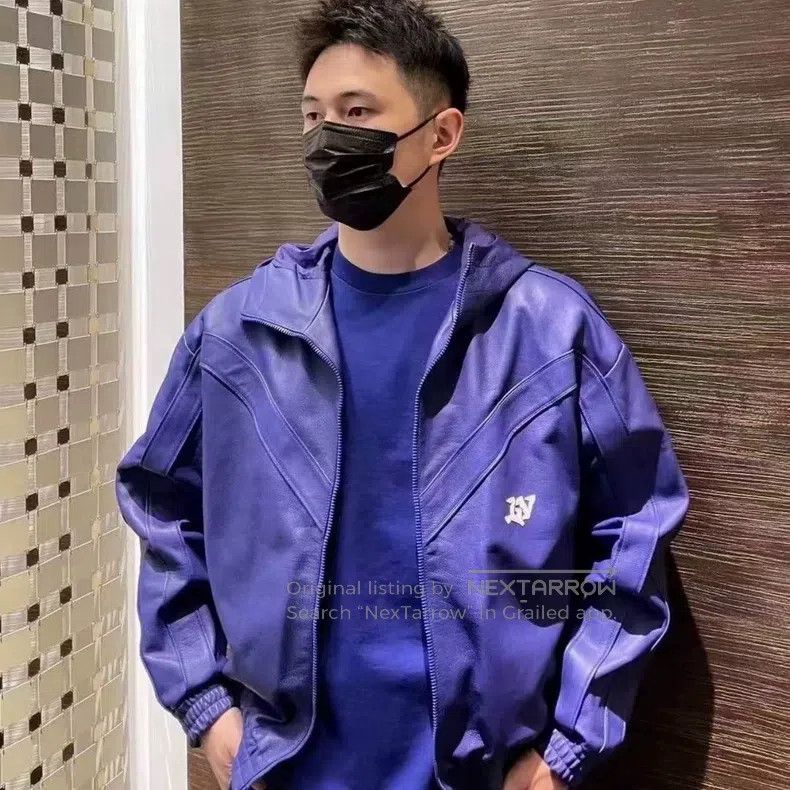 Louis Vuitton Louis Vuitton Purple Hooded Leather Jacket Size US L / EU 52-54 / 3 - 6 Thumbnail