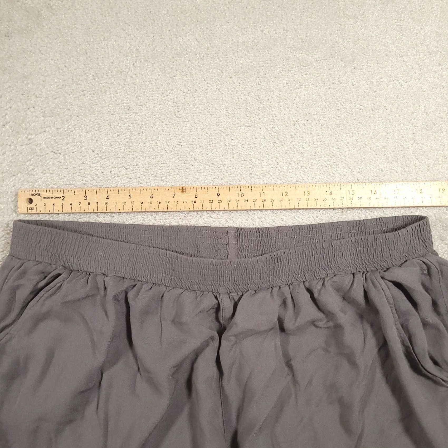 Soft Surroundings Soft Surroundings Pull On Pants Womens 1X Gray Lightweight Zip Ankle Side Pockets Tapered Bohemian Summer Spring Fall Ladies Mens Size 40" / US 18 - 2 Thumbnail