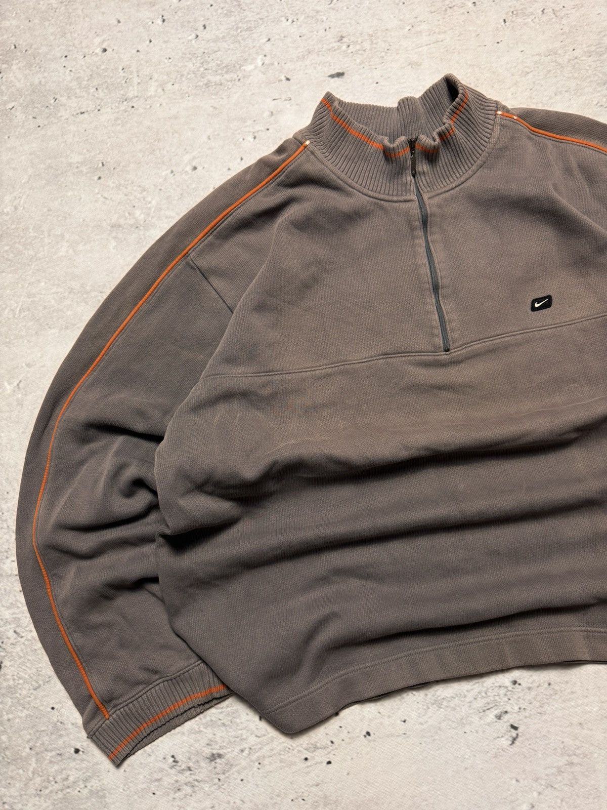 Nike × Vintage NIKE 1/3 zip VINTAGE BASIX LOGO OVERSIZE BOXY SWEATSHIRT Size US XL / EU 56 / 4 - 2 Thumbnail