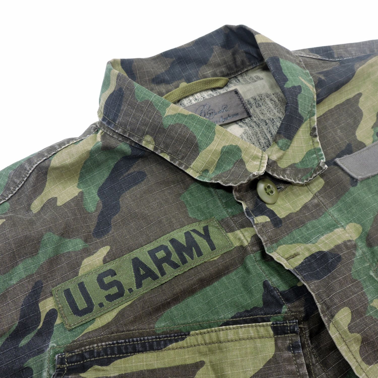 Japanese Brand RNA INC. CAMOUFLAGE SLANT POCKET LONG SLEEVE SHIRT Size US M / EU 48-50 / 2 - 8 Thumbnail