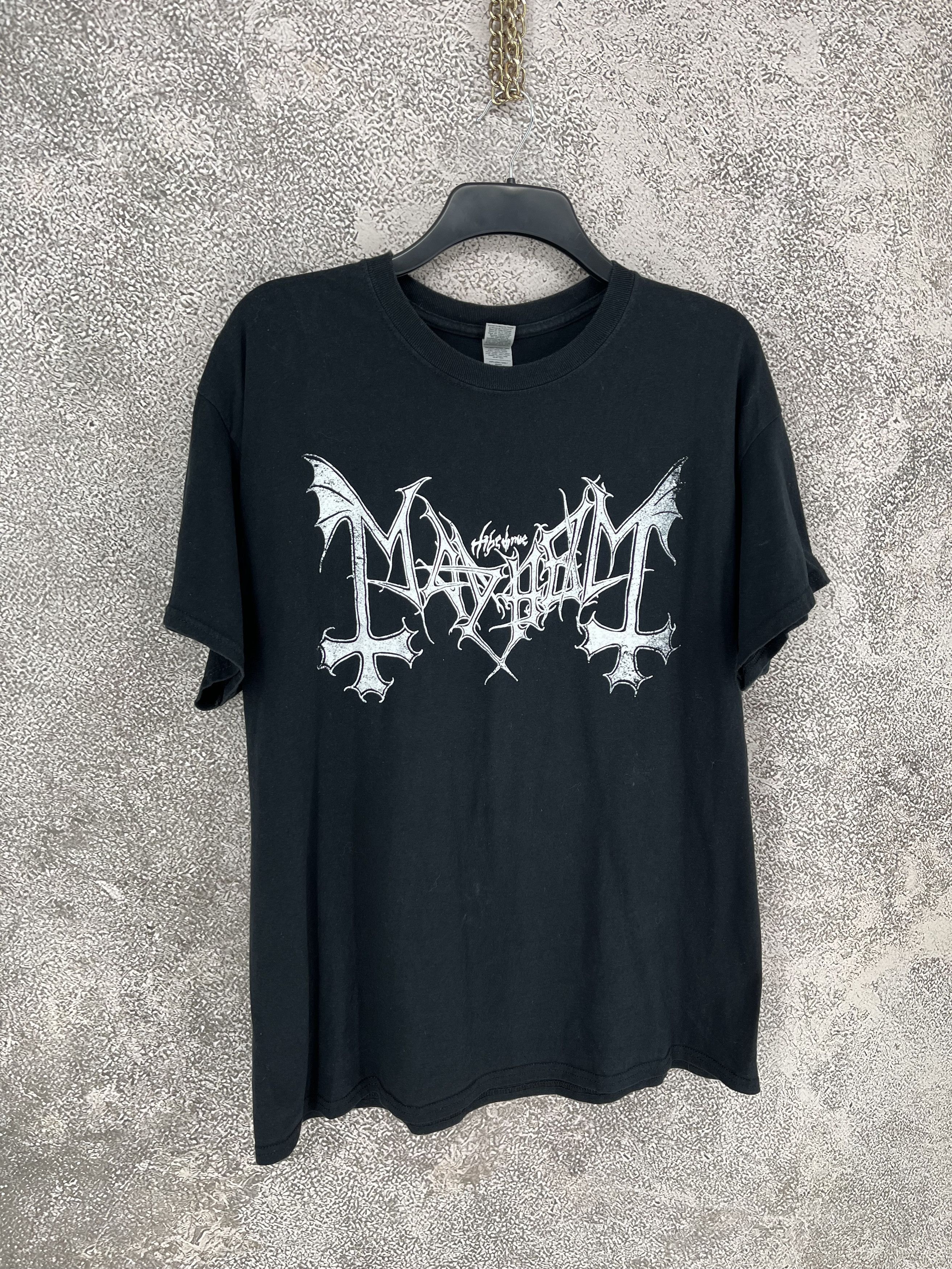 Band Tees 90s Mayhem Logo Black Metal Tshirt Burzum COF Size US M / EU 48-50 / 2 - 2 Thumbnail