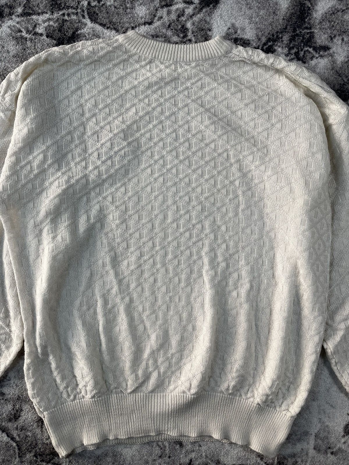 Other Vintage Gucci Style Knit Sweater Logo Embroidery Cream Size US XL / EU 56 / 4 - 10 Thumbnail