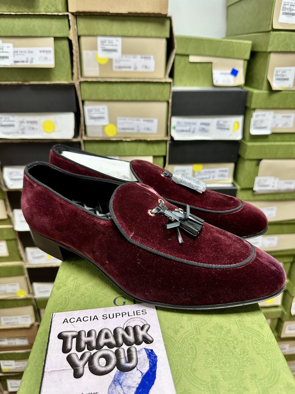 Gucci Gucci Leather Loafers 'Burgundy' Size US 11 / EU 44 - 1 Thumbnail