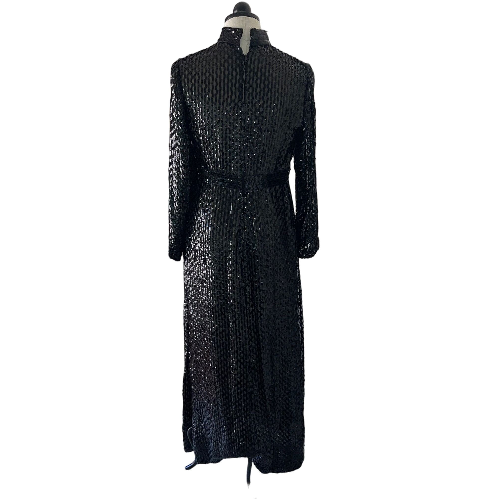 Vintage Vintage Womens Dress Black Size S Sequin Maxi Size S / US 4 / IT 40 - 2 Thumbnail