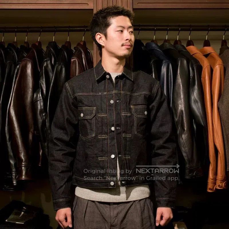 Studio D'Artisan Thick Wool Lined Denim Jacket. Size US S / EU 44-46 / 1 - 3 Thumbnail