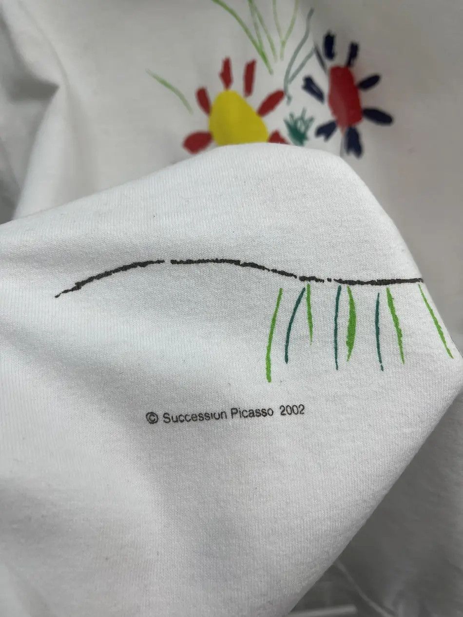 Vintage Vintage Picasso Bouquet Of Peace Printed Logo Cotton Tee Size US L / EU 52-54 / 3 - 3 Thumbnail