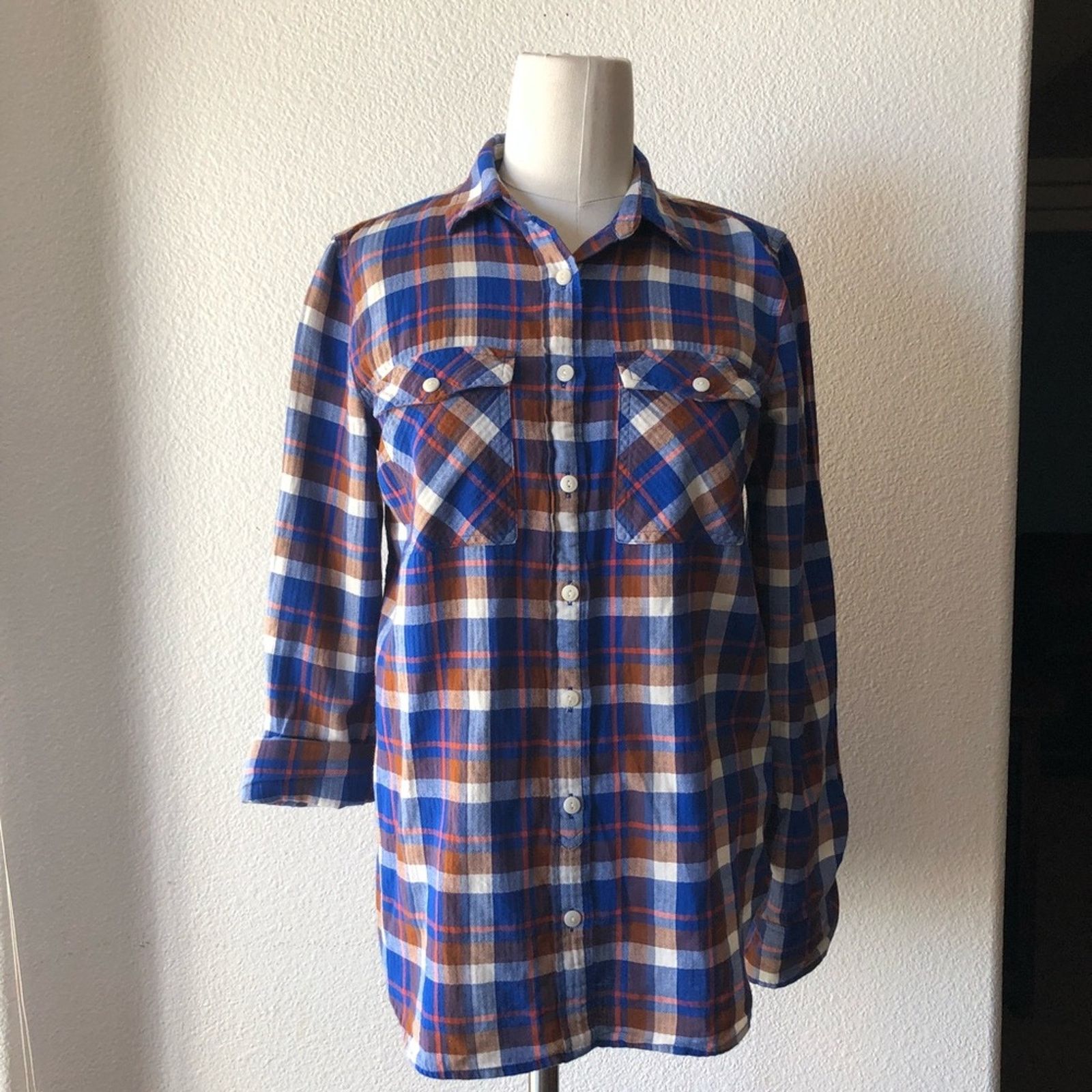 J.Crew JCREW Plaid button Down shirt camping casual sz 00 cabin Size XXS / US 00 / IT 34 - 2 Thumbnail