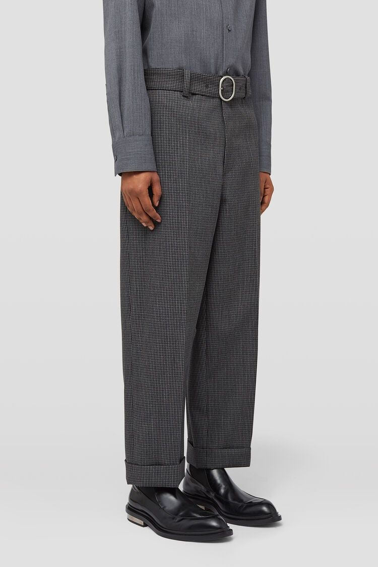 Jil Sander o1w1db11025 Belted Trousers in Dark Grey Size US 30 / EU 46 - 3 Thumbnail