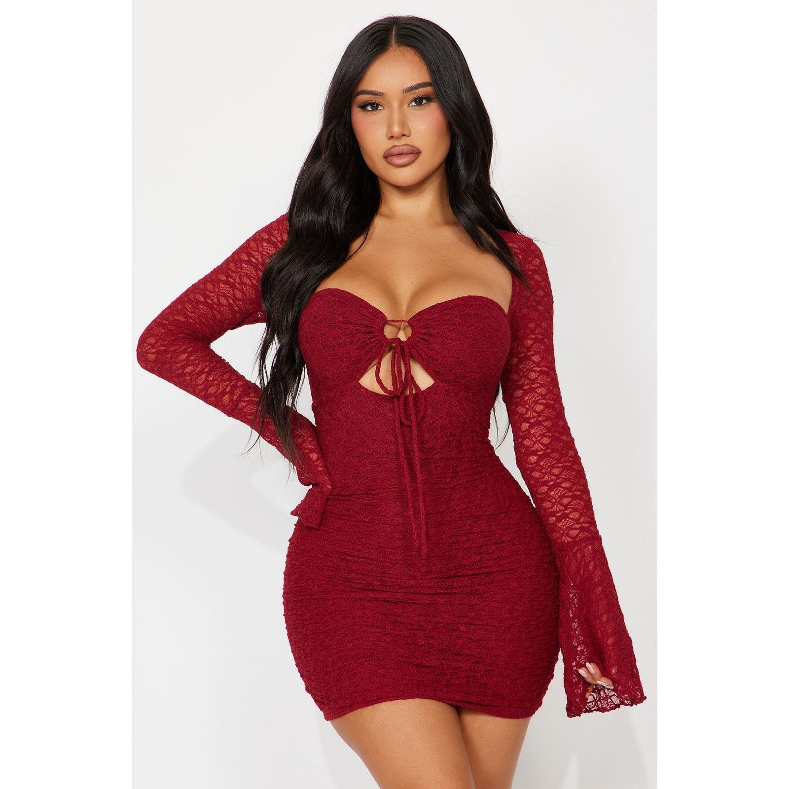 mini black plus size dresses Women Plus Size Solid Black Dobby Weave Square Neck Chiffon Pleated Fit &  Flare Mini Dress