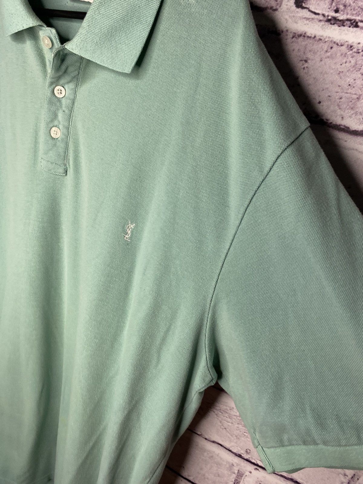 Yves Saint Laurent MENS Polos Vintage YvesSaintLauren Luxury Small Logo Polo Size US XXL / EU 58 / 5 - 4 Thumbnail
