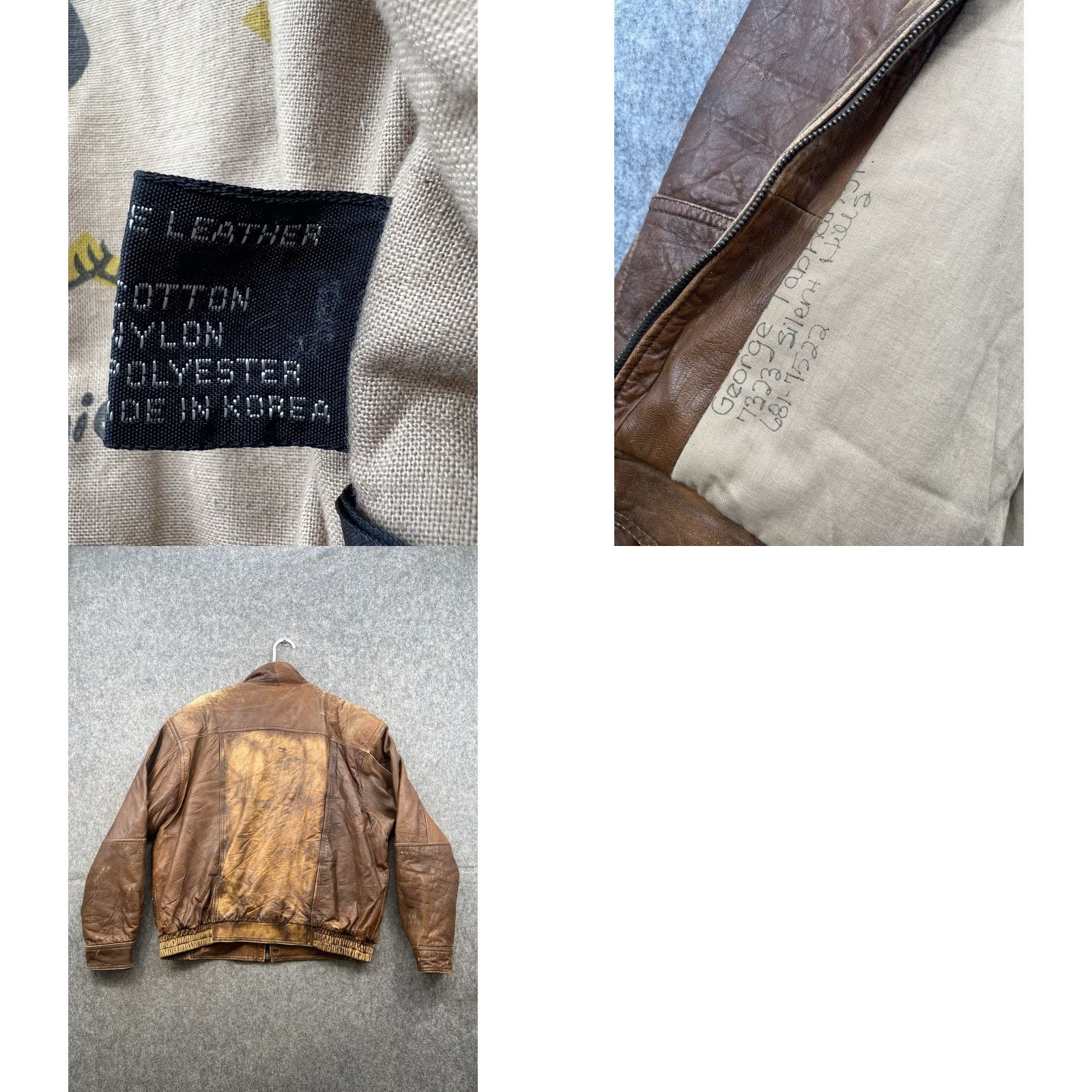 Vintage VINTAGE Mirage Bomber Jacket Mens Brown Leather Mid-Length 42 Full Zip Pockets Size US XS / EU 42 / 0 - 9 Thumbnail