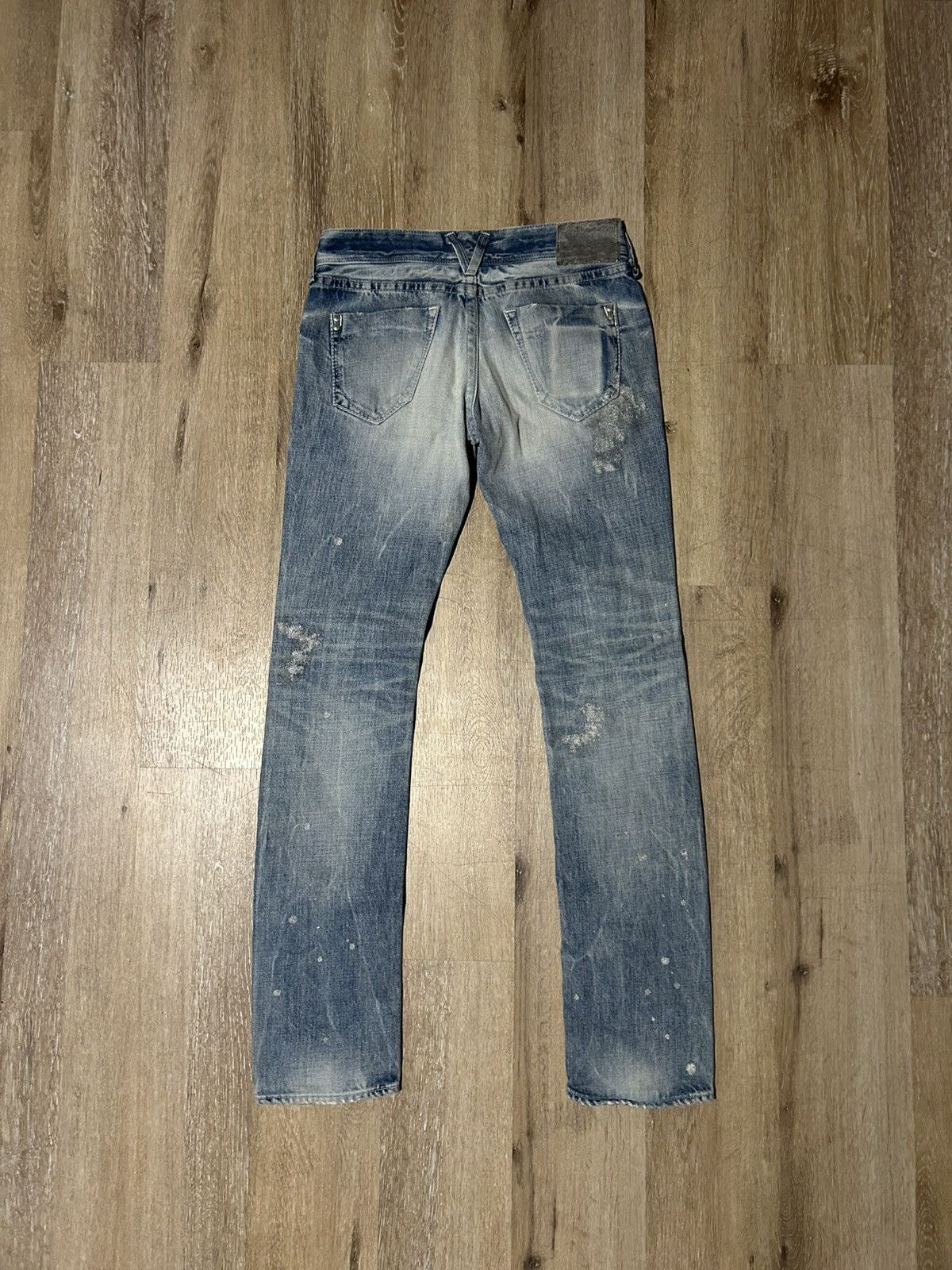 Vanquish Japanese Brand Vanquish Gold Glitter Splatter Skinny Jeans Size US 30 / EU 46 - 4 Thumbnail