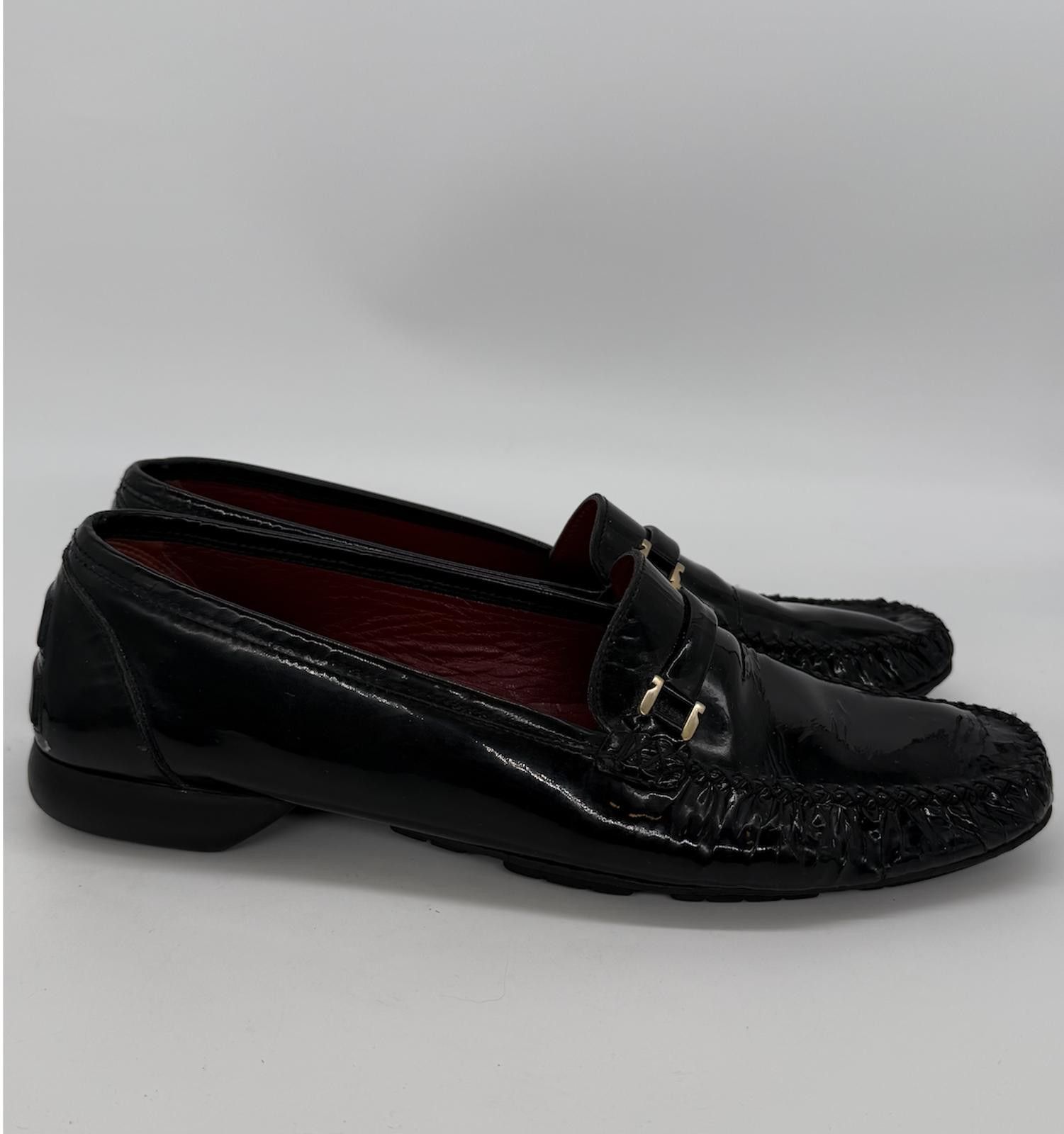 Salvatore Ferragamo Iconic Salvatore Ferragamo Black Patent Loafers Rare Find Size US 10 / IT 40 - 3 Thumbnail