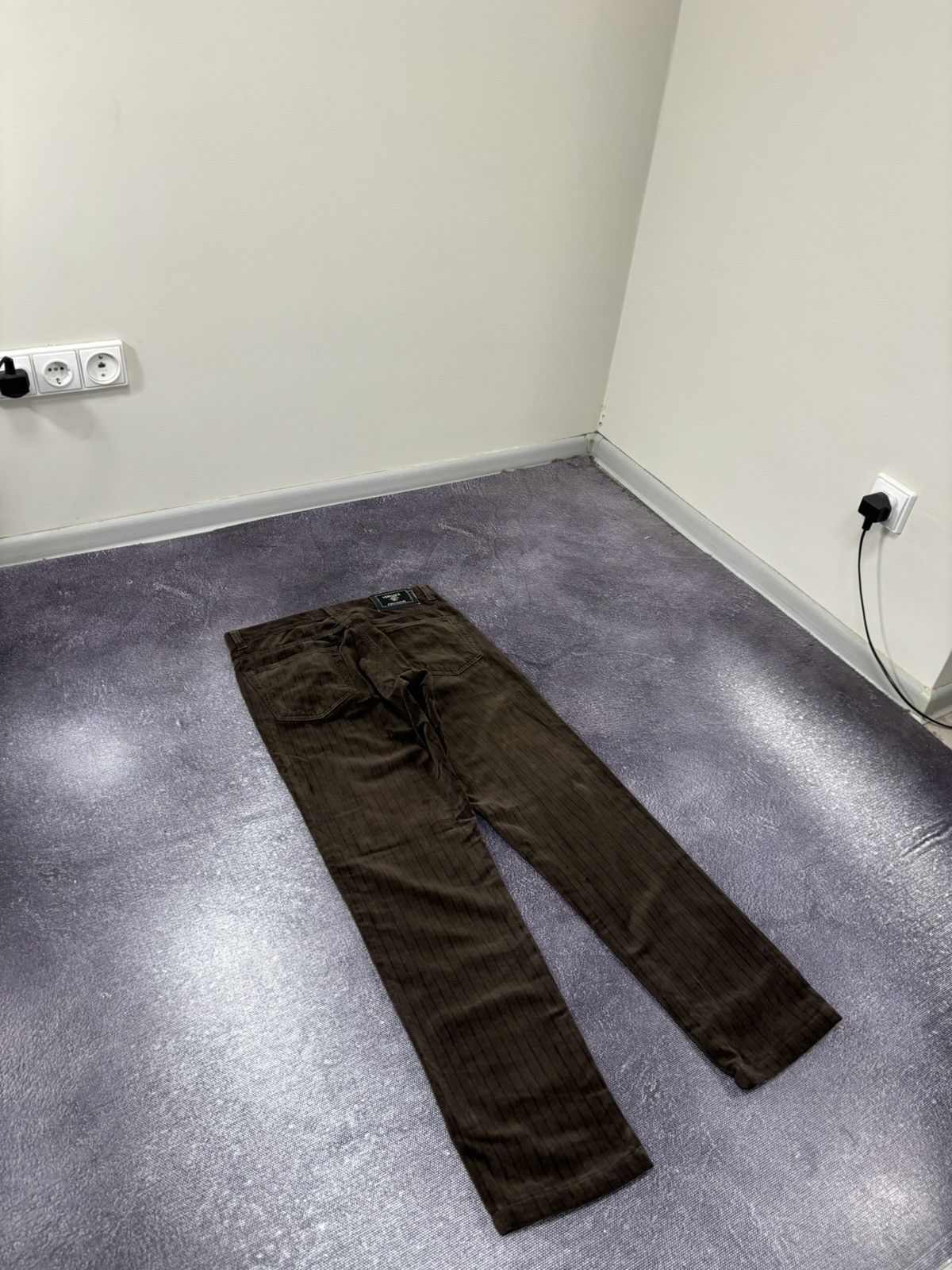 Versace Vintage Versace Jeans Couture Velvet Striped Luxury Pants Size US 32 / EU 48 - 3 Thumbnail