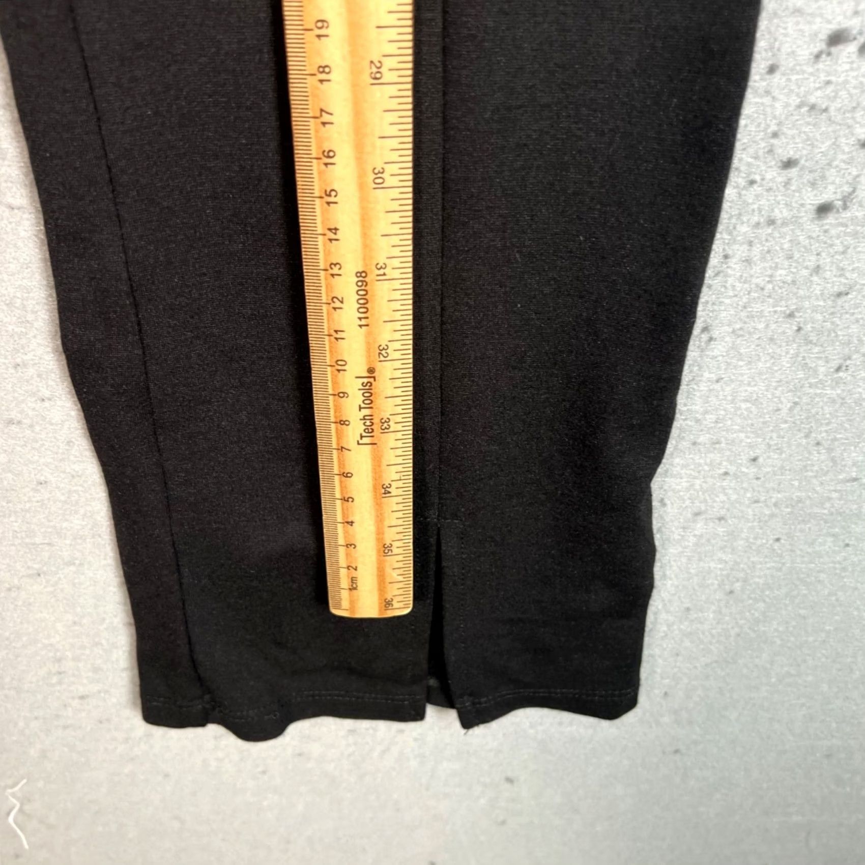 Vintage Ciara Sun Woo Womens XS Black Pull-On Flare Leg Pants w/ Slit At Hem, Dress Pants, Vintage: No Size 26" / US 2 / IT 38 - 6 Thumbnail