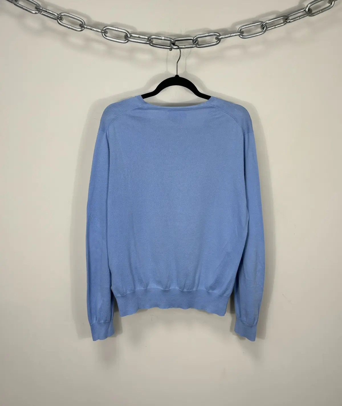 Polo Ralph Lauren × Ralph Lauren × Vintage Vintage Polo Ralph Lauren Pima Cotton Luxury V-Neck Sweater Size US M / EU 48-50 / 2 - 9 Thumbnail