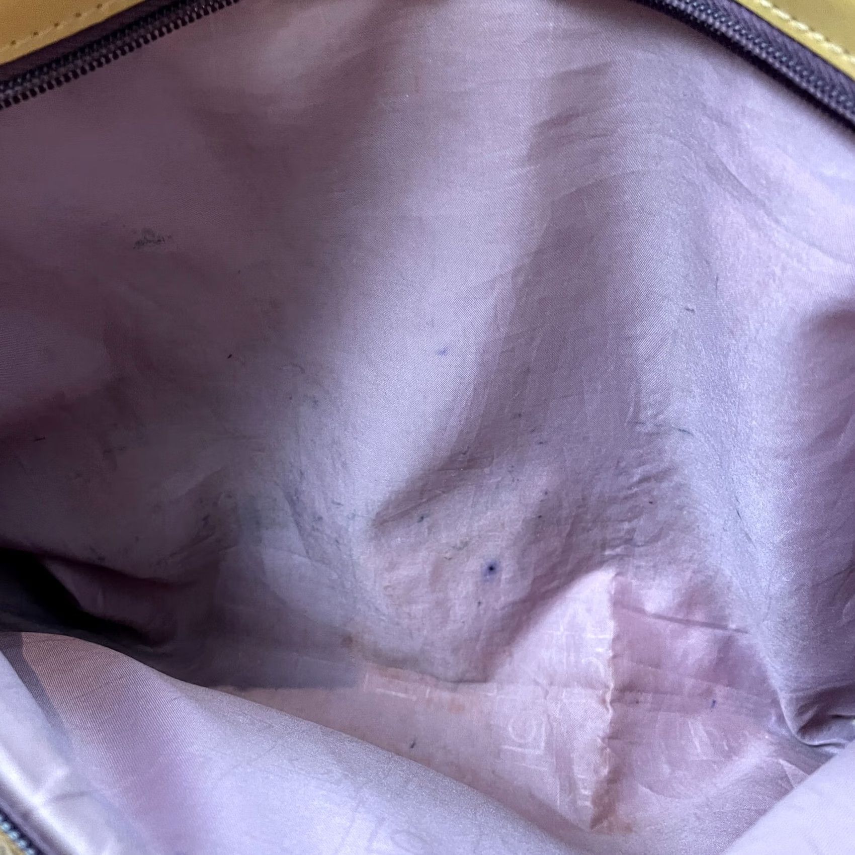 Liz Claiborne Liz Claiborne Handbag Purse Womens Purple Canvas Leather Double Handles Fold-Top Zip Bag Size ONE SIZE - 6 Thumbnail